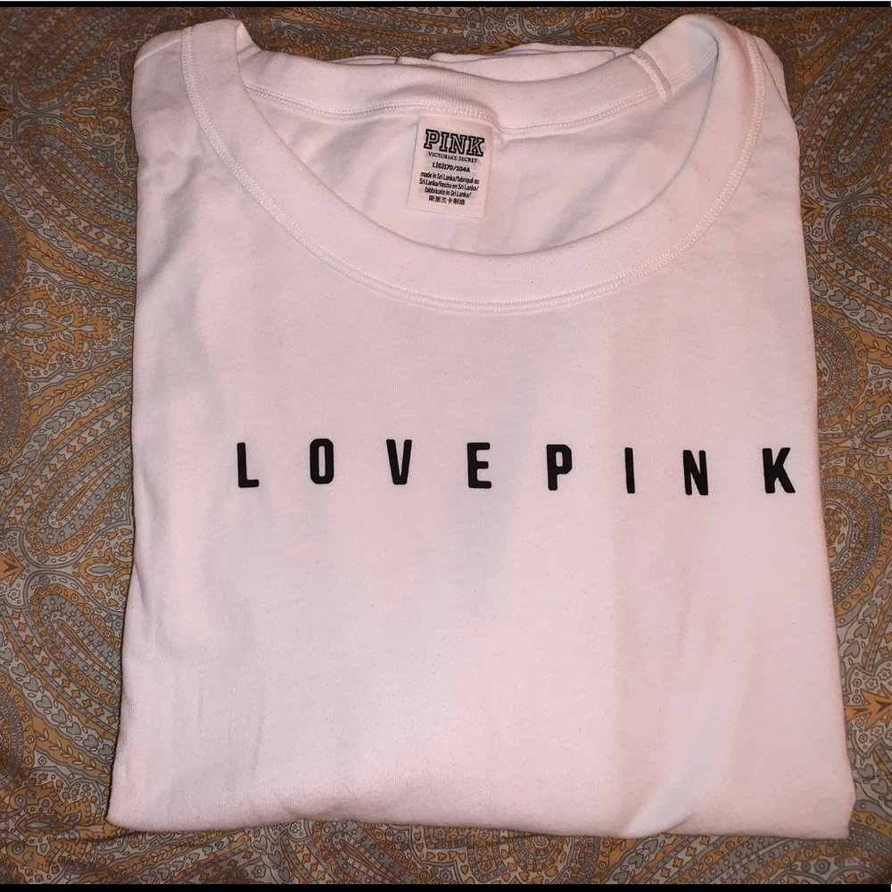 PINK white long sleeve